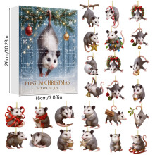 (Possum)Il Trono di Spade e Cattivo Calendario dell'Avvento di Natale con 24 Decorazioni Acriliche