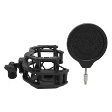 Shock Mount With Dual Elastic Bands For Vibration Reduction, Microphone Holder With Filter Screen And Flexible Adjustment, Universal Shockproof Mount
