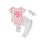 (6-12 Months, Pink) Set de 3 pantaloni simpli. 1
