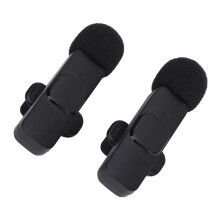 Wireless Lavalier Microphone 3.5mm Noise Canceling, Compact for Camera & Phone