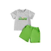 (18-24 Months, Green) Kisgyermek fiú lány rövidnadrág szett