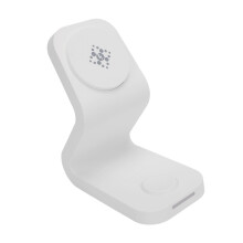 3 in 1 Wireless Charging Station for iOS 13-15 | White Folding Travel Charger