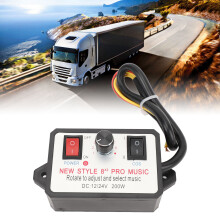 Motorrad- und Autosignalhorn Steuerung 16 Soundeffekte Einstellbar DC 12V 24V Dual-Ton