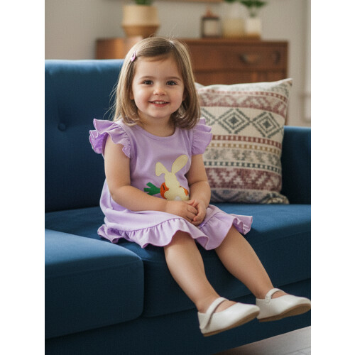 (4-5 Years, Purple) Πασχαλινά φορέματα για casual ρούχα. 2