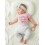 (6-12 Months, Pink) Set de 3 pantaloni simpli. 6