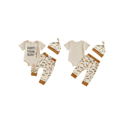 (12-18 Months, Khaki) Éadaí Samhraidh do agus Hata 1