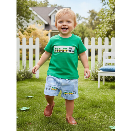 (12-18 Months, Green) Σετ σορτς για για καλοκαίρι 2