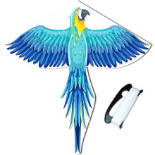(Blue)Cometa de loro artesanía mecánica grande juguete exterior para niños y decoración evento
