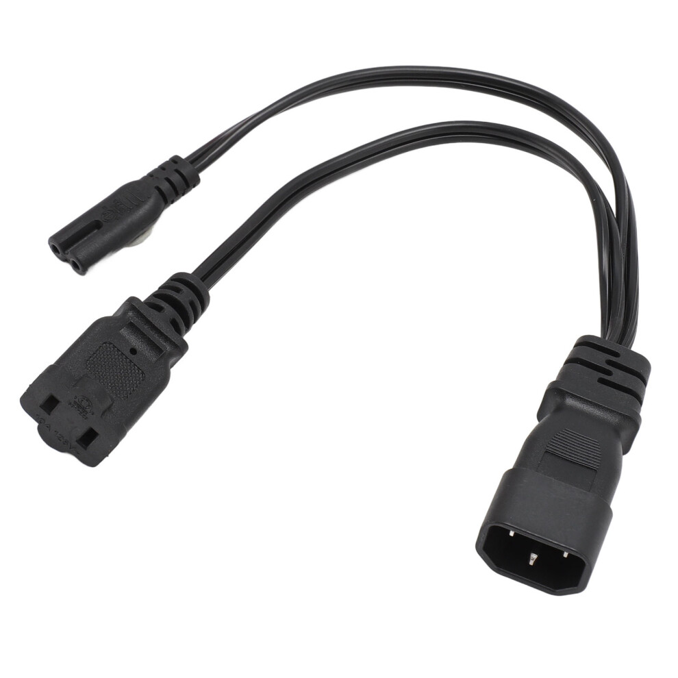 Iec320 C14 To C7 1-15R Power Splitter Cable 0.32M For Laptop & Printer 4631385773713