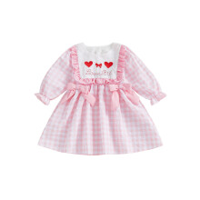 (12-18 Months, Pink) Φόρεμα Αγίου Βαλεντίνου 2 φιόγκοι.