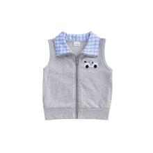 (6-12 Months, Blue) Toddle Baby Boy Girl Vest Jacket Lapel Collar Golf Themed Embroidery Zipper Outerwear