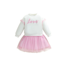 (3-4 Years, Pink) 2 τεμάχια στολή φούστα τούλι.