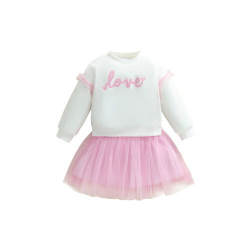 (5-6 Years, Pink) 2 τεμάχια στολή φούστα τούλι.