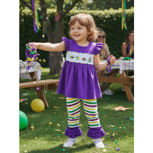 (6-12 Months, Purple) Σετ ανοιξιάτικων ρούχων για νήπια 2