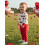 (12-18 Months, Red) Set de 2 pantaloni elastici 4