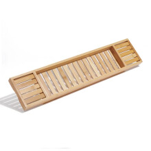 Natural Wooden Bath Tray for Across the Bath Over Bath Rack Bathroom Storage Shelf Wood