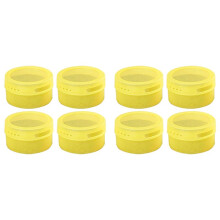 Magnetic Spice Tins for Magnetic Magnet for Refrigerator,Spice Container Storage Box with Lid Transparent Yellow