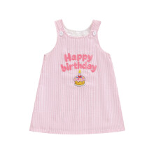 (18-24 Months, Pink) Φόρεμα για γενέθλια τετράγωνο γιακά.