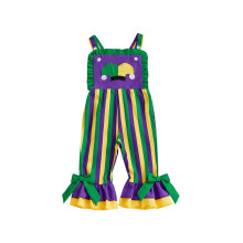 (6-12 Months, Purple) Carnival Baby Girls Overalls Sleeveless Square Collar Striped Bell Bottoms Jumpsuit Cute Infant Holiday Outfits