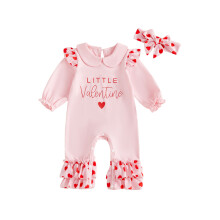 (3-6 Months, Pink) Valentinstags-Outfit für Neugeborene: passendem Stirnband.