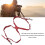 Adjustable Leather Camera Harness Shoulder Strap with Quick Release, Red 4