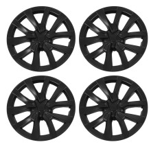 Matte Black Hub Caps 18in for Tesla Model 3
