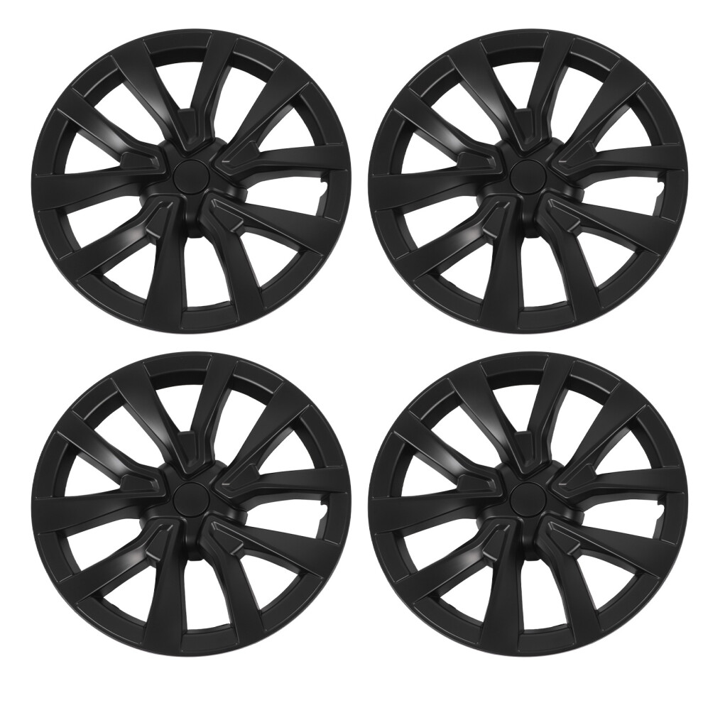 Matte Hub Caps 18In For Tesla Model 3 Black 7444352696307