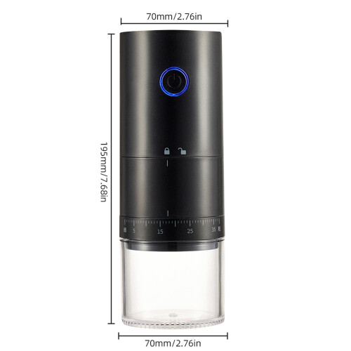 Modèle de moulin à meules USB, 120ml, 195x70x70mm, noir 1