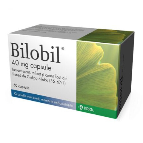 Bilobil, 40 mg, 60 caps - intellectual capacity.