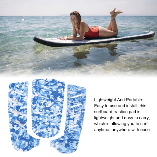 3 pièces EVA Pad de traction pour deck de surf, motif Double Diamond 2