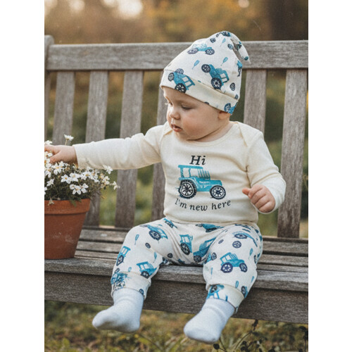 (12-18 Months, Beige) Completo 3 pezzi e cappellino. 2