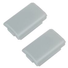 2X White Replacement Battery Shell PACK Case Cover Holder for Minisoft 360 Wireless Controller Game Gamepad