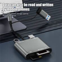 5 In1 USB 3.0-Geheugenkaartlezer USB-C Naar TF XQD-Kaartlezeradapter voor 15 Pro/Max voor Pro/Air 2023