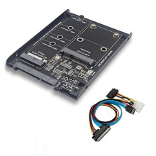 Carcasa para SSD M2 NGFF y MSATA A SATA3.0, 6 Gb, 2,5 Pulgadas, Adaptador de Tarjeta Vertical con Soporte de Zócalo, SSD M.2 , SSD MSATA