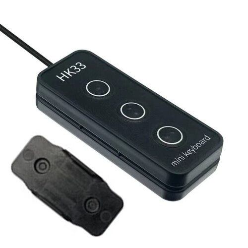 3 Key USB Macro Programming Key Keypad USB Keyboard Support Multiple Platform Portable Custom  Keyboard Black 2