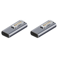 2X voor Notebook Type-C Vrouwelijk Naar Magnetisch Mannelijk Laptopadapter met Indicator PD Trick-Adapter voor Magsafe2
