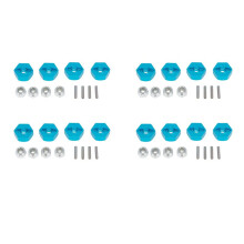 Adaptador Hexagonal de Rueda de Metal de 16 Piezas de 12 mm para  TT01 TT-01 TT02 XV01 TB-04 WT-01N 1/10 RC Piezas de ActualizacióN de Coche