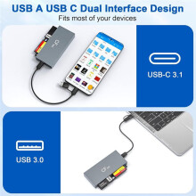 6 Cards At the Same Read CF/MS//TF/XD/Cfast Camera Card Reader Mobile Phone Tablet Memory Card Reader