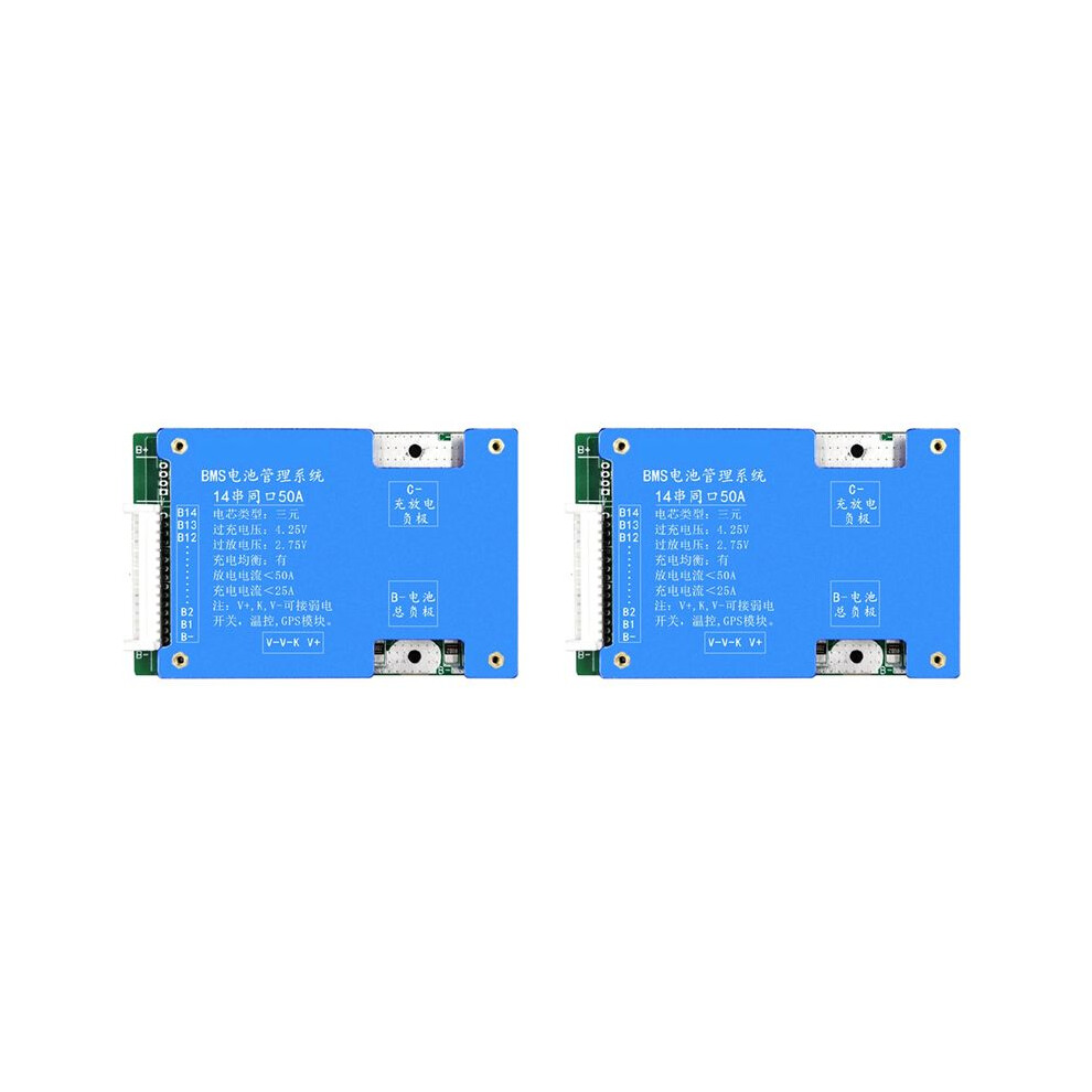 2X 14S 50A Ternary Lithium Battery Protection Board 52V Charge And Discharge With Voltage Balance Bms Function 4711474105721