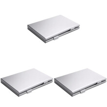 3X Aluminum Memory Card Case Box Holders for 24pcs TF Micro- Card Color Random