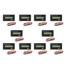 10X Battery Meter Battery Capacity Voltage Monitor,  12/24/36/48/60/72/84V Battery Capacity Voltage Gauge Indicator