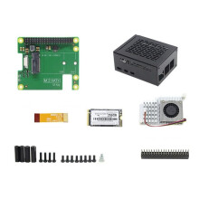 PCIe A M.2 HAT+para Raspberry Pi 5 Gen2 Gen3 M.2 NVME SSD 2230/2242 M Key Placa de Expansión PCIE GPIO para Kit RPI5 de 256 GB
