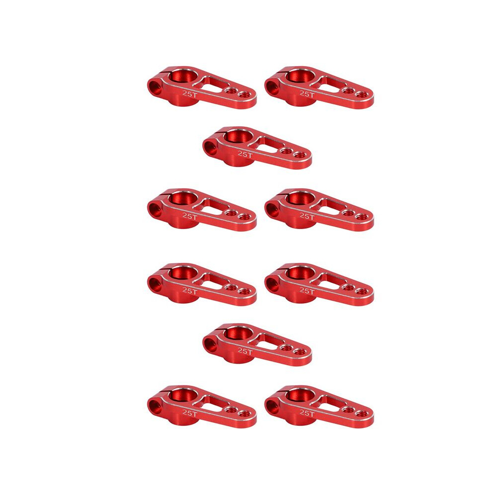 10Pcs Aluminum Alloy 25T 31Mm Steering Servo Arm Horn For Rc Car Crawler Parts, Red 4711503491849