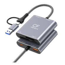 CFexpress 3-in-1 Type A TF High Speed-Kaartlezer USB3.2 Gen2 10 Gbps USB-C-Hub A