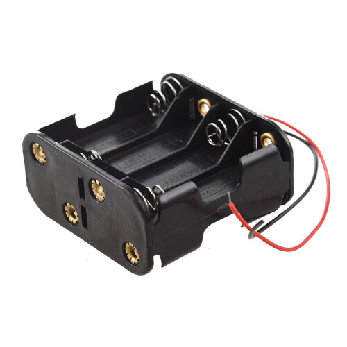 2X black battery holder for 8 AA batteries (12V) 1