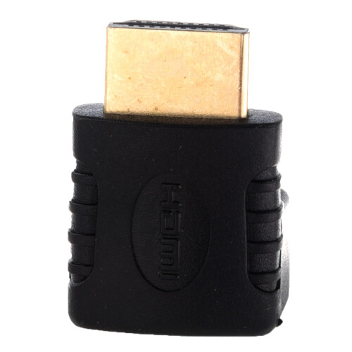 2X  Adapter 90 Degree Right Angle L - Type (Bottom)Black 2