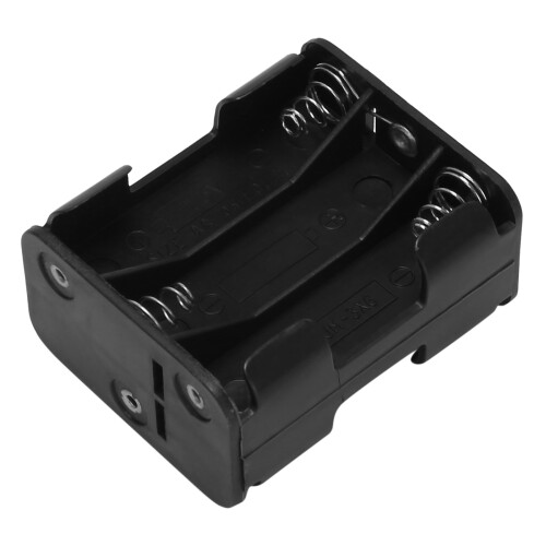 2X Double Side Spring 6 x 1.5 V AA Battery Holder Case Box Black 1