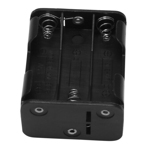 2X Double Side Spring 6 x 1.5 V AA Battery Holder Case Box Black 2