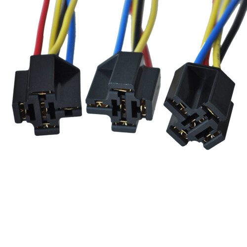 10 Pcs 5 Pin Wires Cable Relay Socket Harness Connector  12V for Car Auto 1
