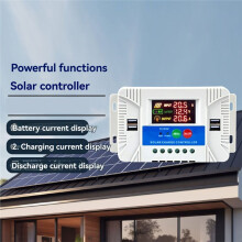 40A PWM/MPPT Solcellsregulator 12/24V Automatisk Detektering med LED-Display för Effektiv Batterihantering Solcellsregulator